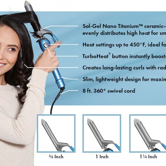 BaByliss PRO Nano Titanium Spring Curling Iron 1.5" - Picture 4 of 4